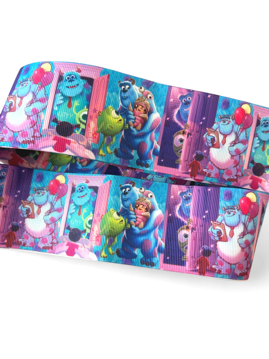 Monsters Ribbon 1 yard 5cm and 3.8cm