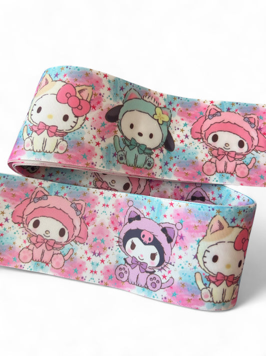 7.5cm/3inch Ribbon Sanrio Stars 1 yard