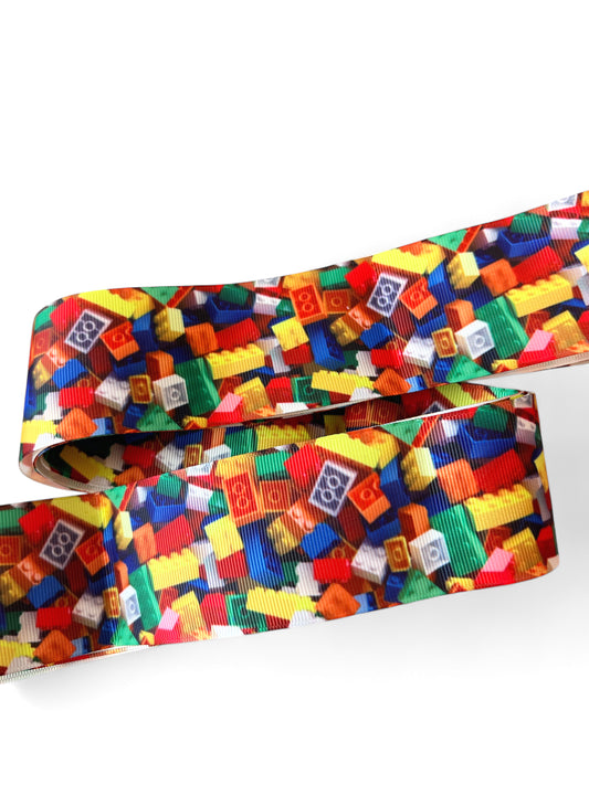5cm/2inch Lego Bricks Ribbon 1 yard