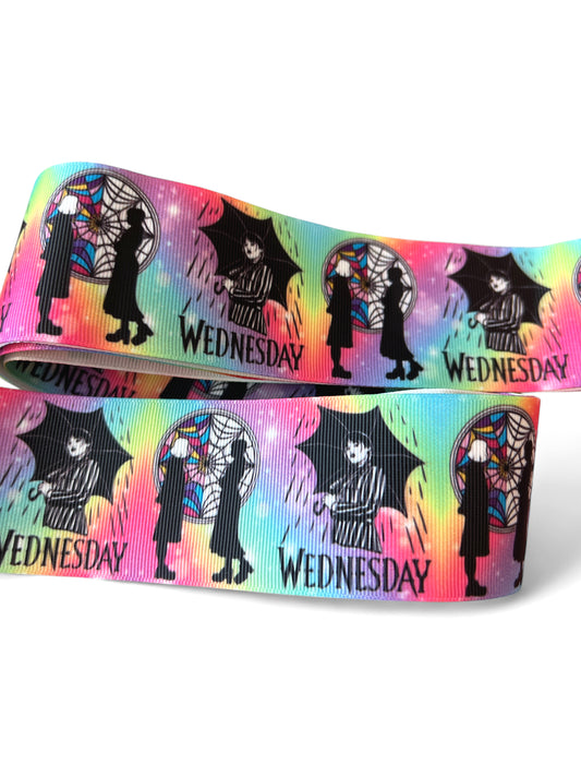 5cm/2inch Rainbow Wednesday Ribbon 1 yard