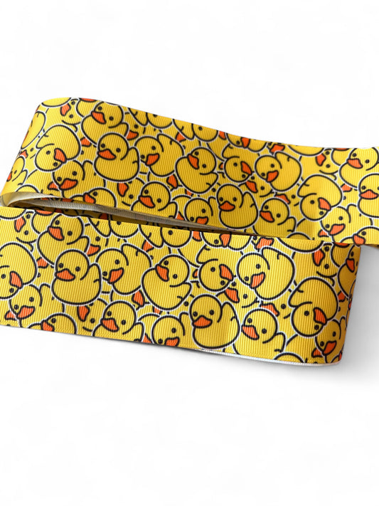 5cm/2inch Yellow Ducks Ribbon 1 yard
