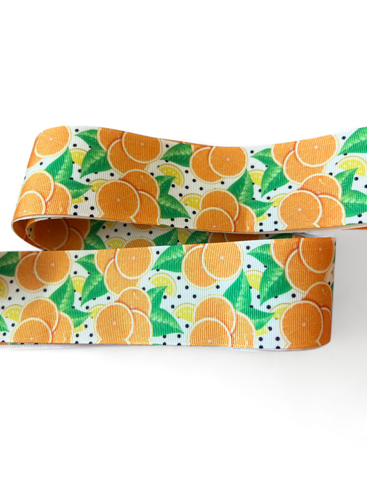 5cm/2inch Orange Orchid Ribbon 1 yard