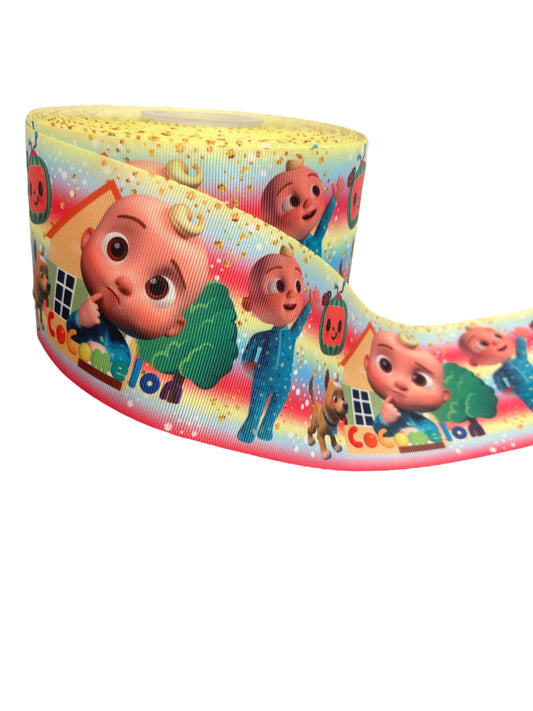 7.5cm/3inch Ribbon Coco Colorful  1 yard