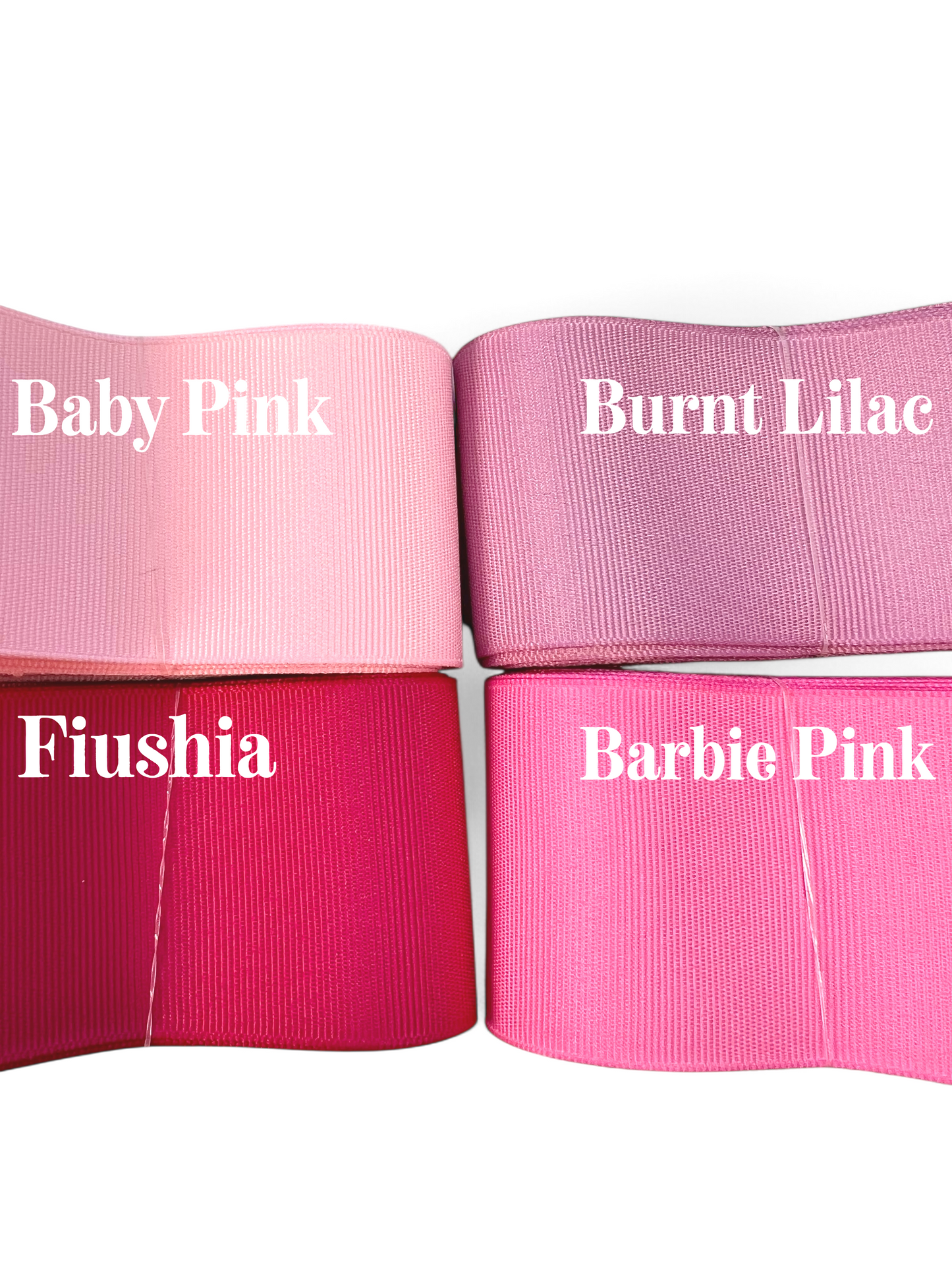 5cm Solid Grosgrain TAIWAN quality SET WITH 12 Yards. 3yards of each color