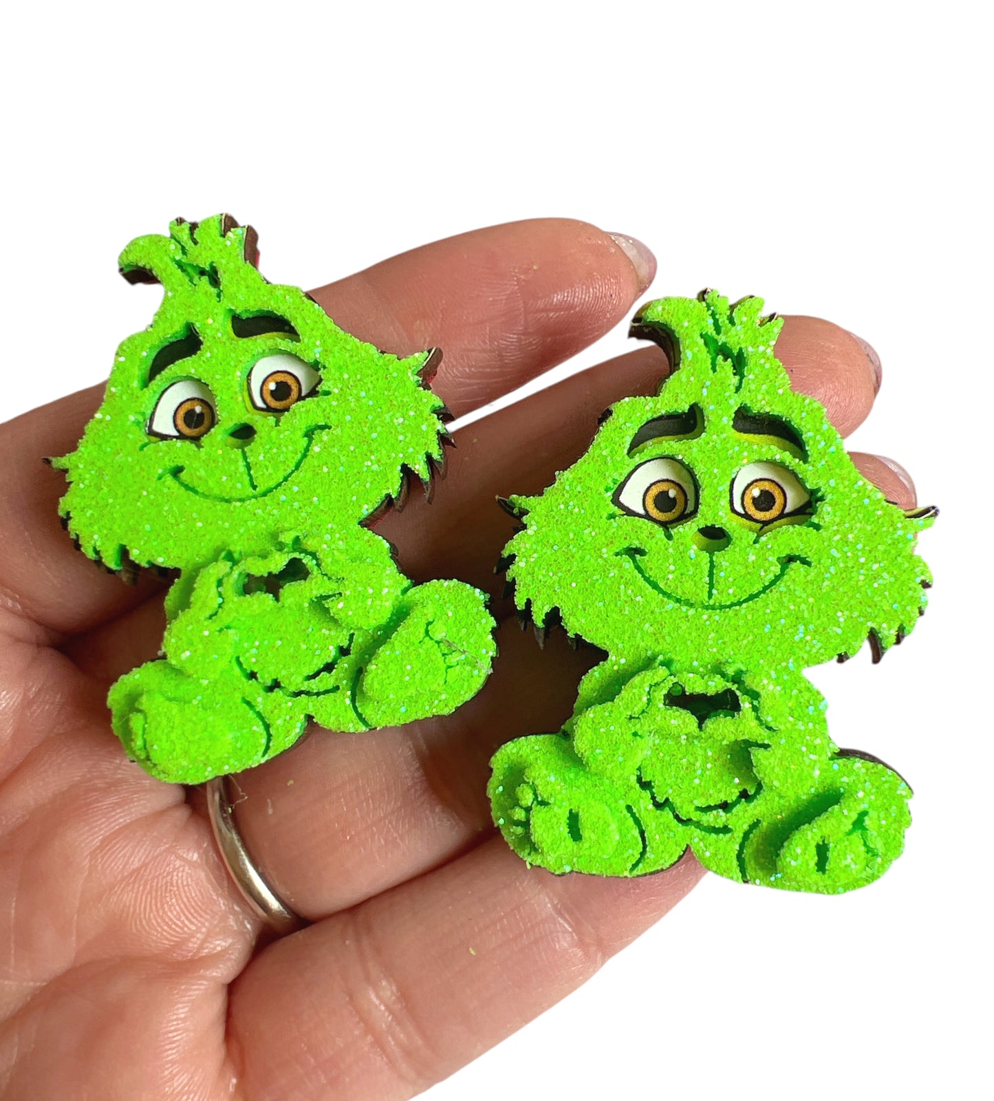 2 Mini Shakers Baby Grinch Lights 4.5cm