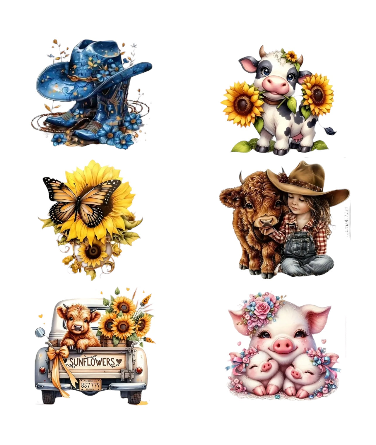 Blue Cowboy Gear  Transfer  Sheet
