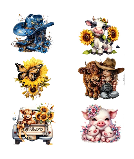 Blue Cowboy Gear  Transfer  Sheet