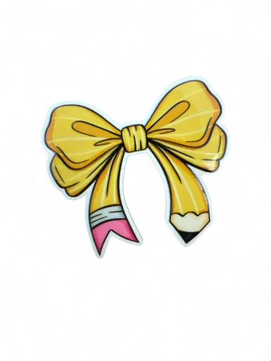 5cm Planar Resin Yellow Pencil Bow