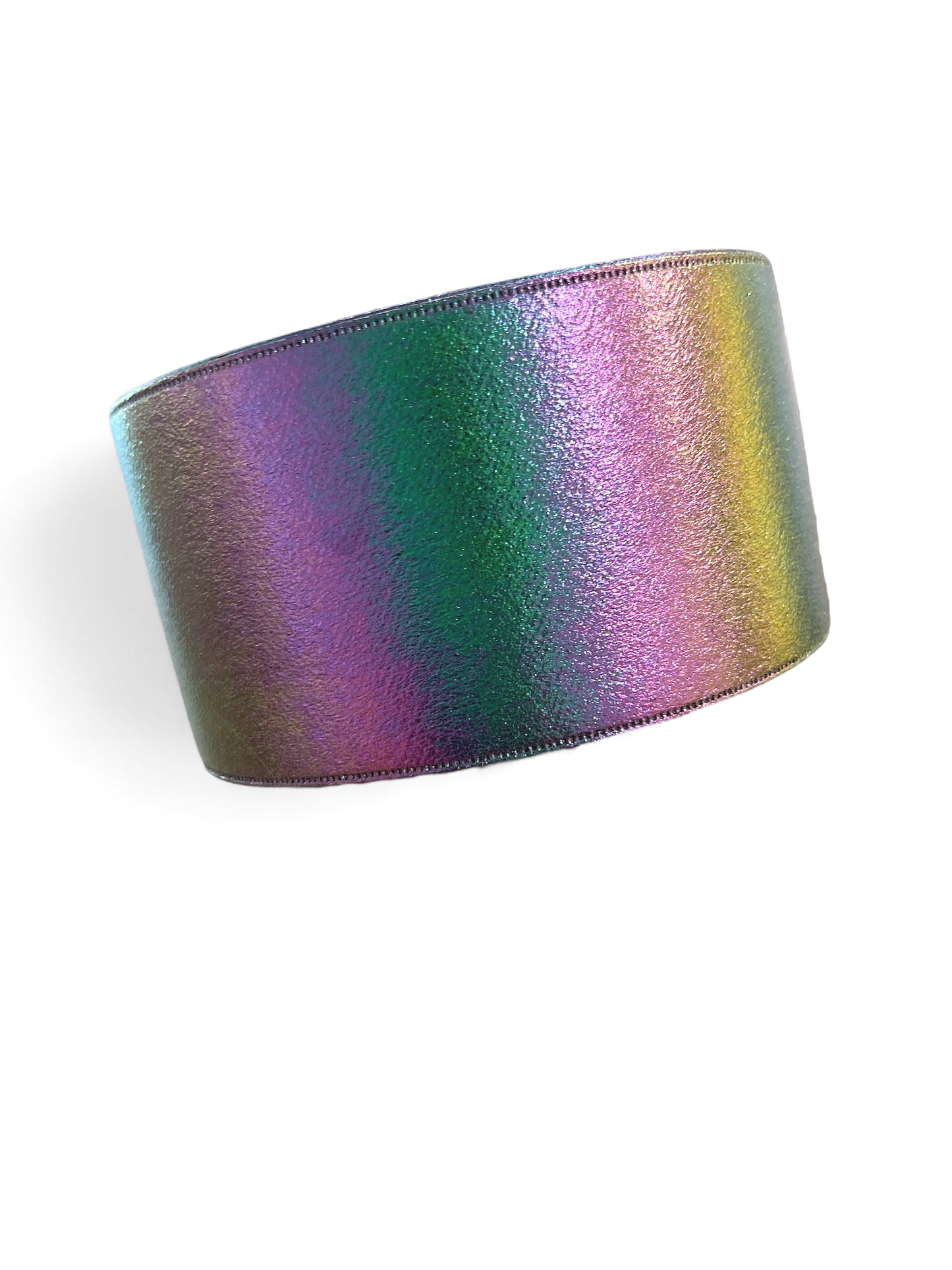 Cinta holográfica metálica de 1 yarda
