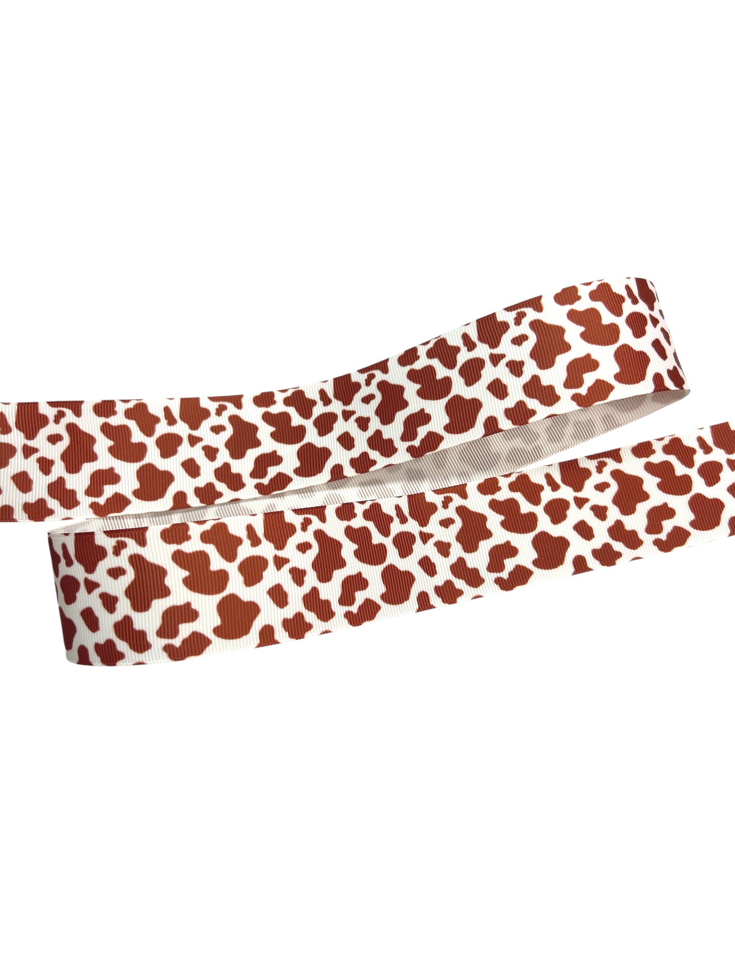 Cinta con estampado animal marrón de 3,8 cm y 1 yarda