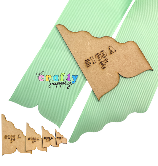 #169 Ribbon Ends MDF Template