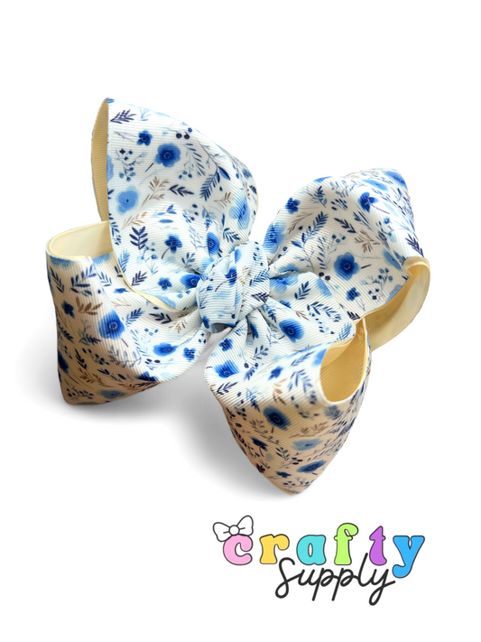 Blue Tiny Blooms and Moño Boutique Grande