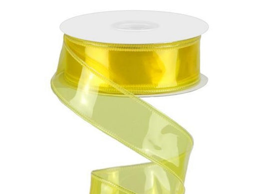 7.5/3inch Yellow  PVC Ribbon. Liston Plastico 1 yard