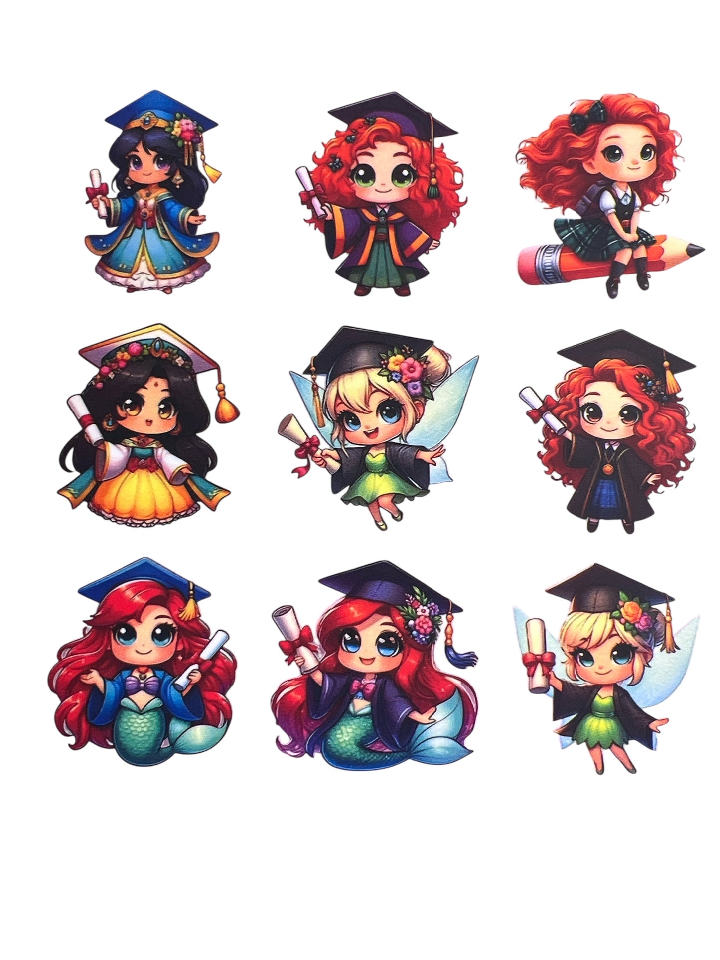 Graduation Princesses Transfer Sheet