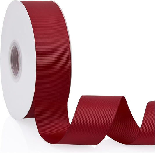 Burgundy Taiwan Ribbon Solid Grosgrain 1 yard