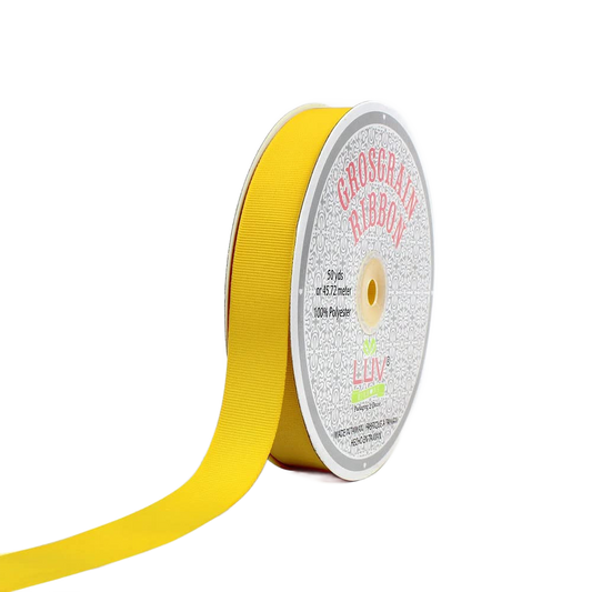 Yellow  Taiwan Ribbon Solid Grosgrain 1 yard