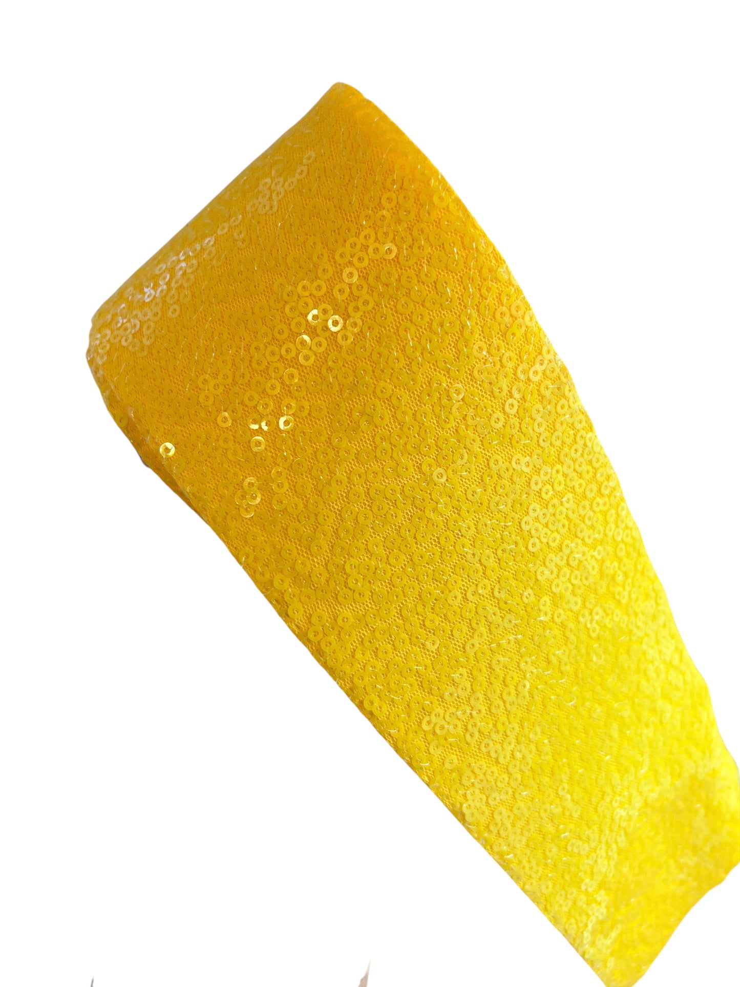 Yellow Sequin Ribbon 7.5 cm 1 Yard