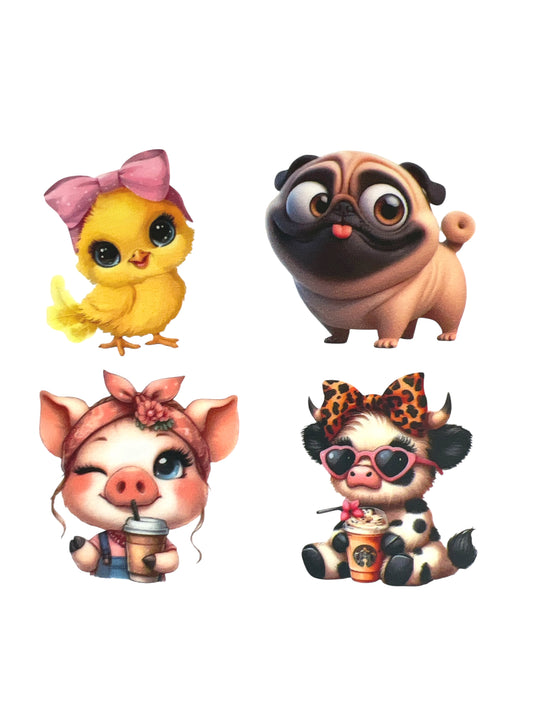 Piggy and Friends Transfer Sheet