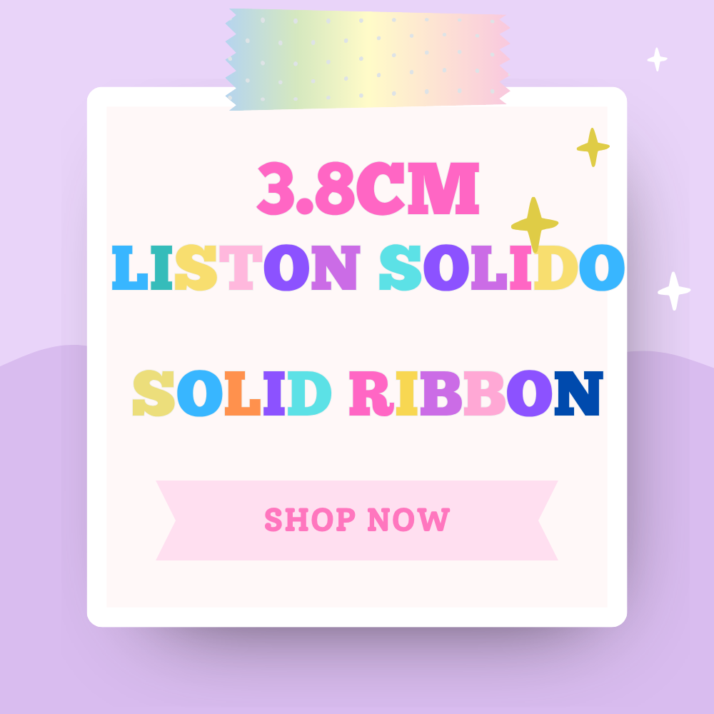 3.8cm Solid Ribbon/Liston Solido