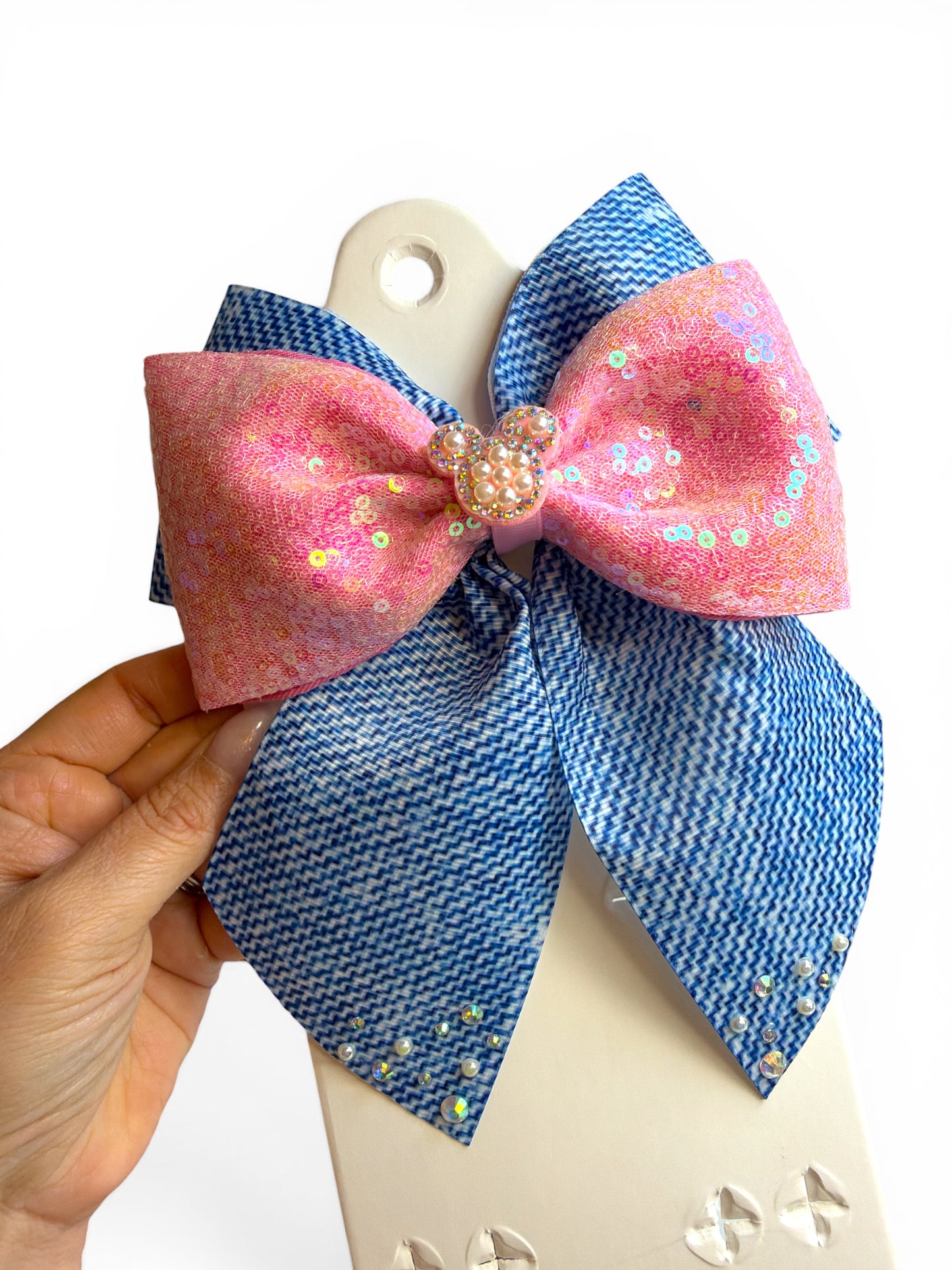 Minnie Pink Denim Coquette