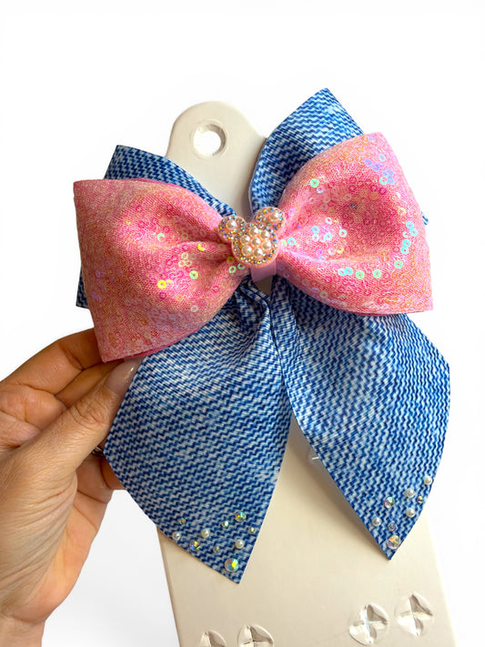 Minnie Pink Denim Coquette