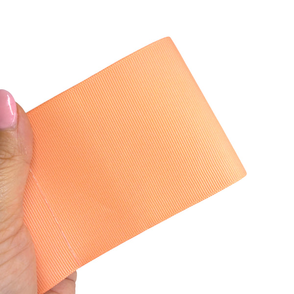 3 yards Light Melon G-10  Solid Grosgrain 7.5cm 3inch