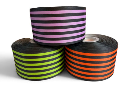 3 Yards 7.5cm /3in Halloween Shadowing Printed Grosgrain SKU PRNT03