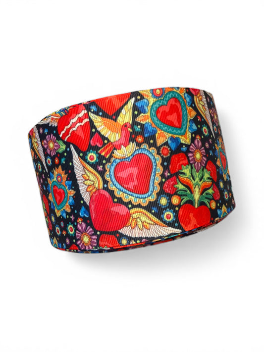 3 yards 7.5cm Hummingbird Folklore Ribbon