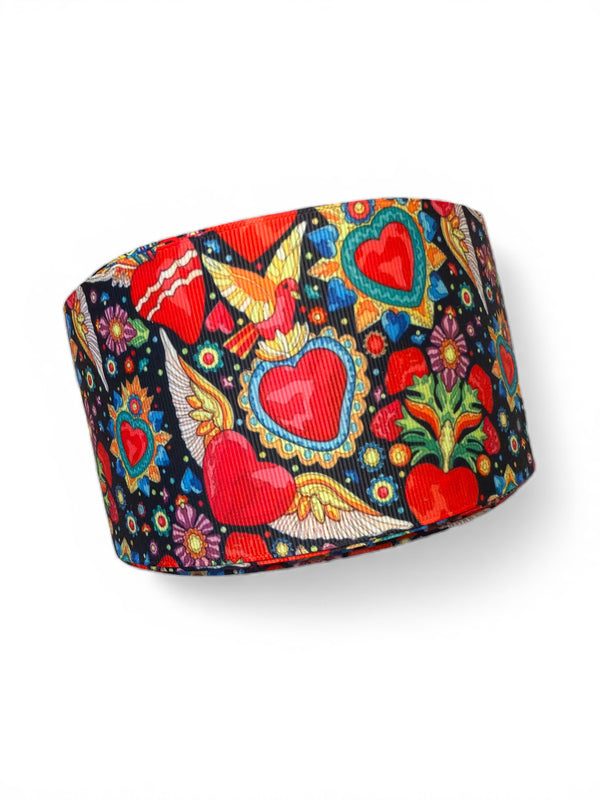 3 yards 7.5cm Hummingbird Folklore Ribbon