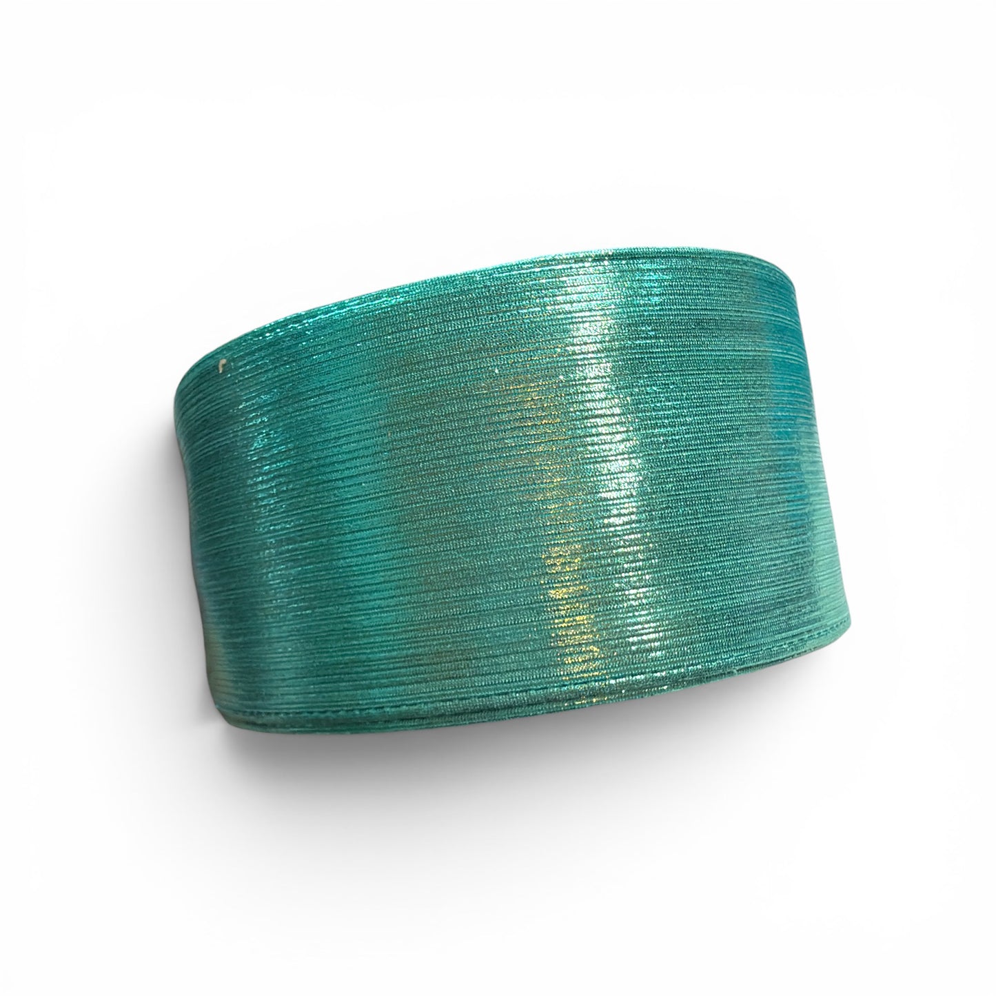 1 yard Metallic Teal Rain Metallic Ribbon 7.5cm/3inch