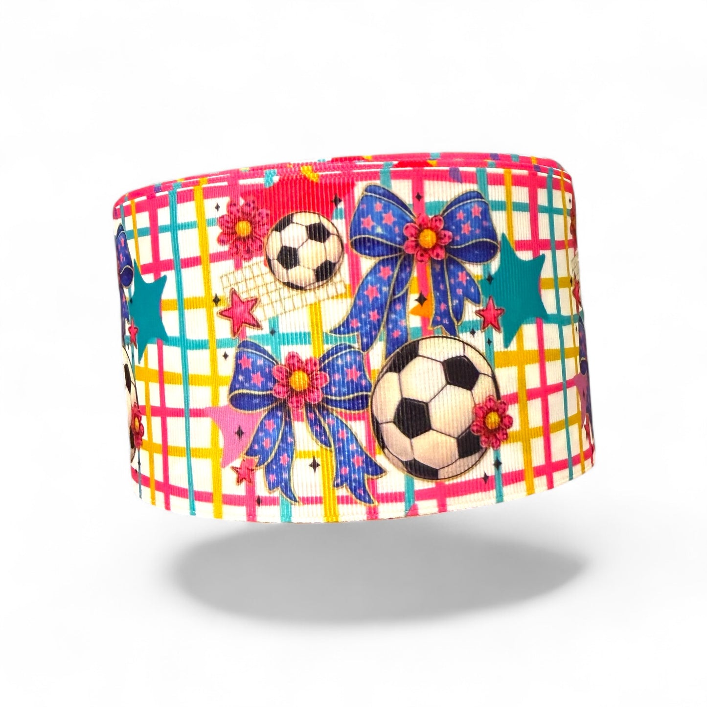7.5cm/3inch Ribbon Soccer Bow