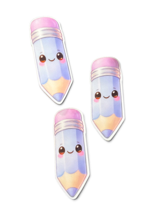 3 resins Flat Planar Cute Lilac Pencil resins  5cm RES-69