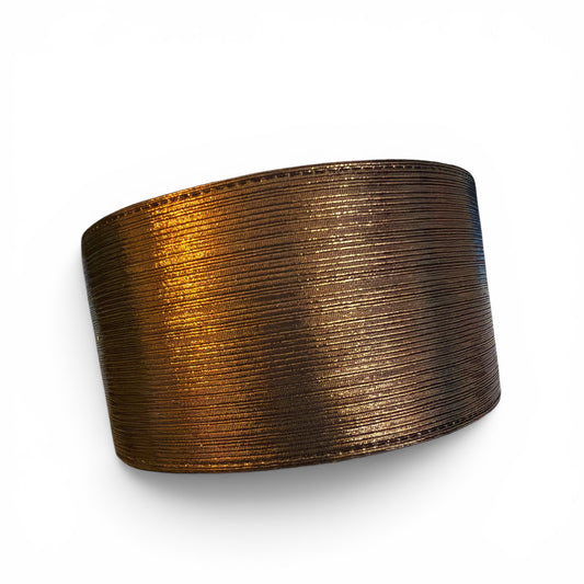 1 yard Brown Rain Metallic Ribbon 7.5cm/3inch