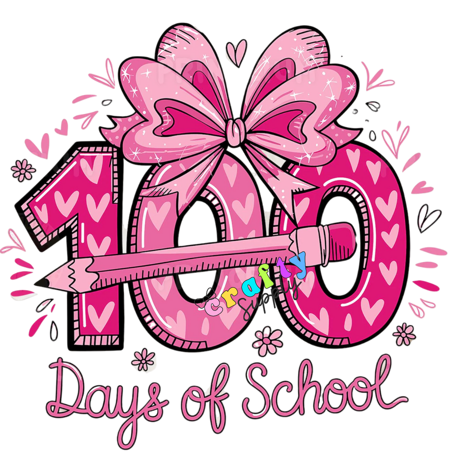 Transfer #226 100 days of school hearts