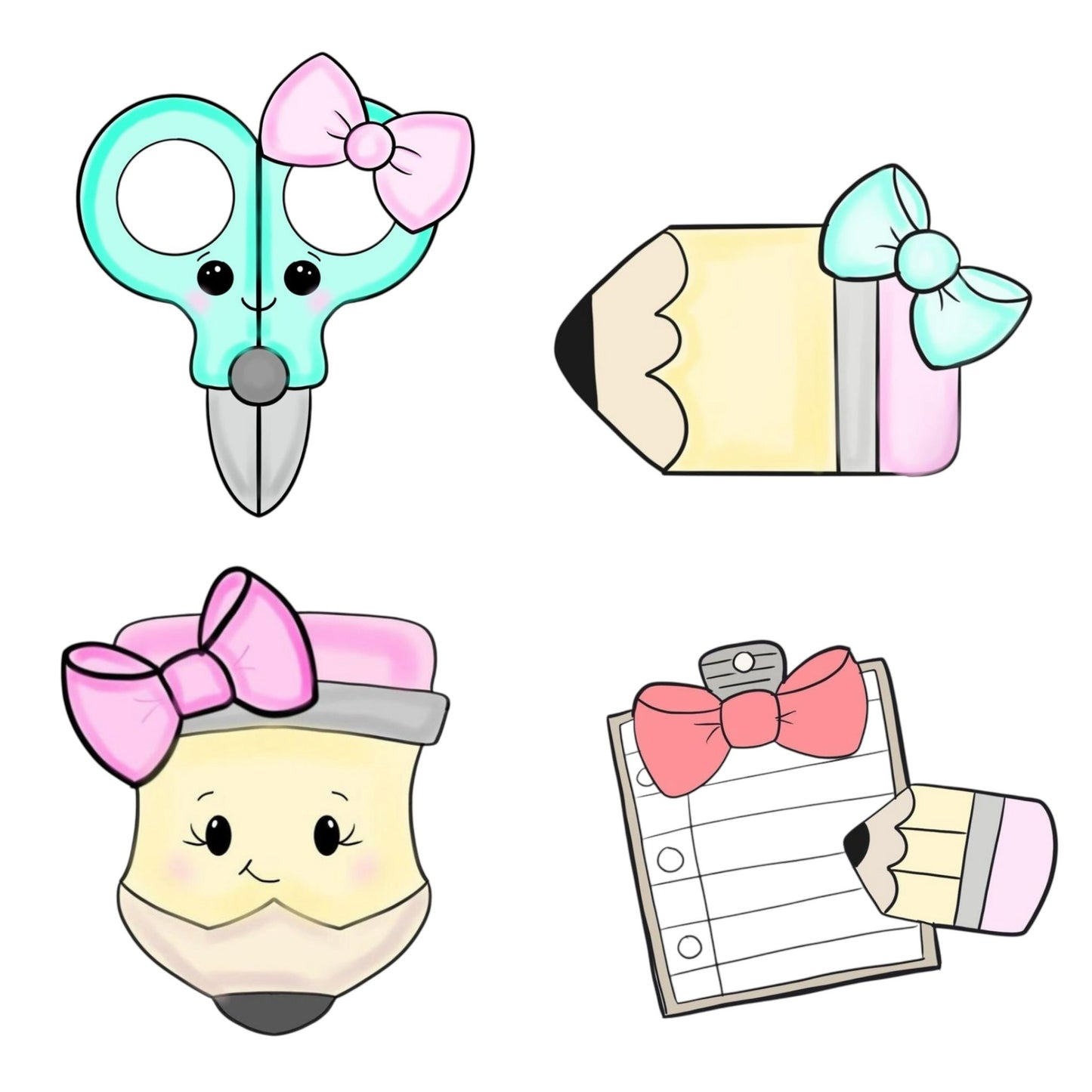 #130 Transfer Scissors Notepad Sheet