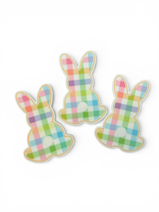 3 resins 5cm Set Pastels Squares Bunny