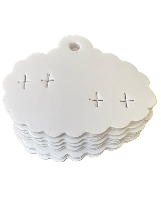 100 piezas de soporte de cartón Nube blanca