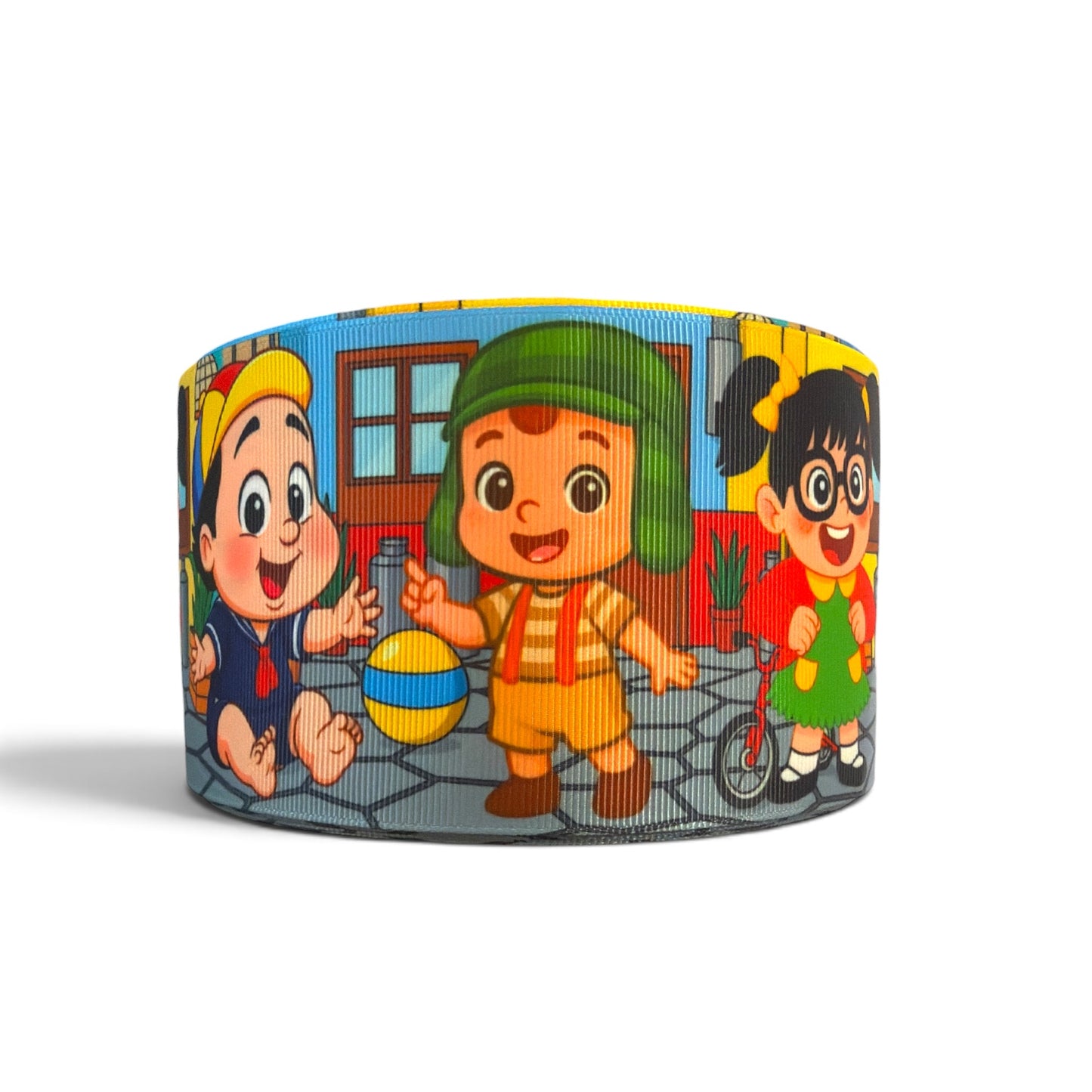 3 Yards 7.5cm /3inch Patio Kids Ribbon Printed Grosgrain