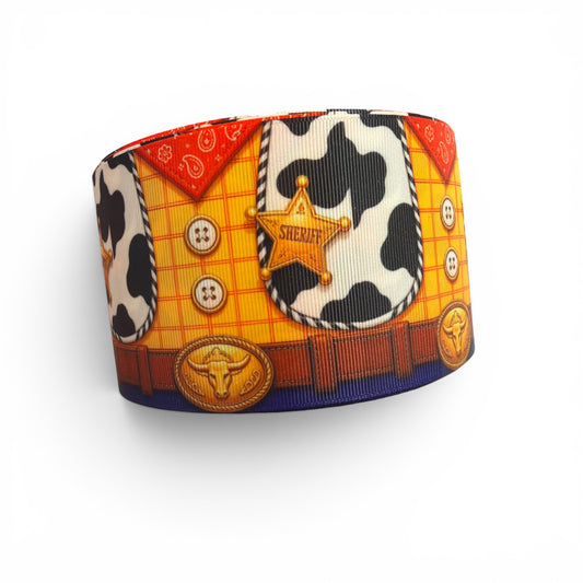 3 Yards Sheriff Toy Print   7.5cm /3inch Ribbon Printed Grosgrain