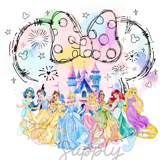 #287 Transfer DTF Princesses Minie Ears