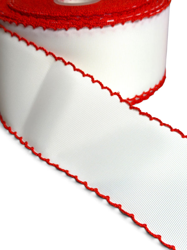 3 Yards 7.5cm-3inch  Moonstic White Grosgrain