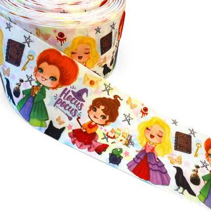 3 Yards 7.5cm /3inch Hocus Pot Bows    Ribbon Printed Grosgrain