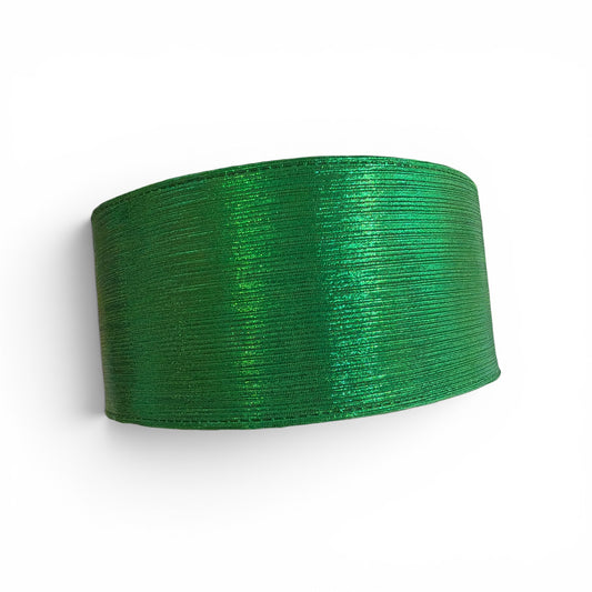 1 yard Green  Rain Metallic Ribbon 7.5cm/3inch