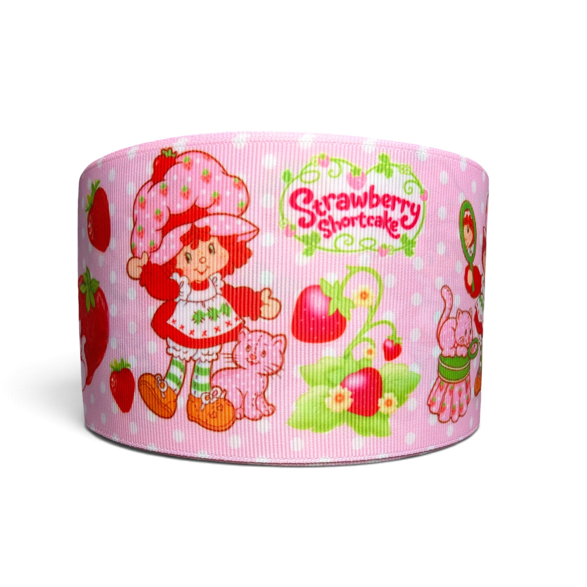 3 Yards 7.5cm-3inch Vintage Strawberry  Printed Grosgrain