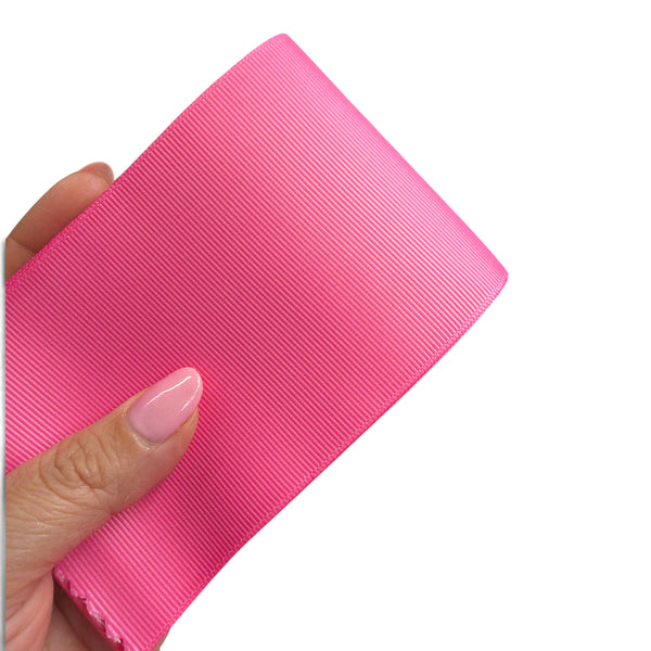 3 yards Barbie Pink G-39 Solid Grosgrain 7.5cm 3inch
