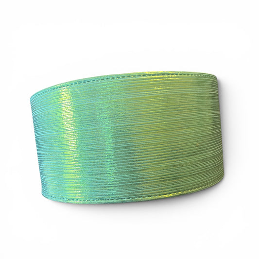 1 yard Green Mint Rain Metallic Ribbon 7.5cm/3inch
