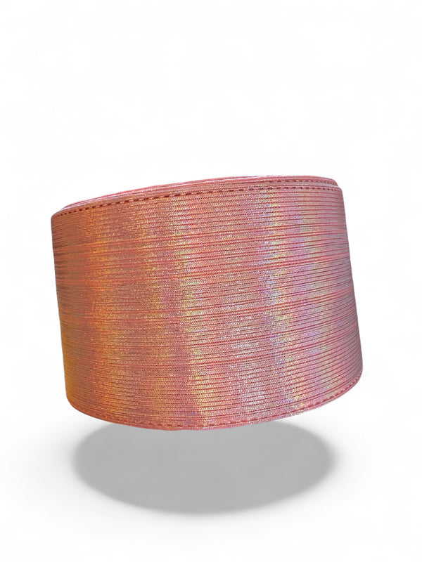 Light Pink Soft Metallic Fabric Ribbon