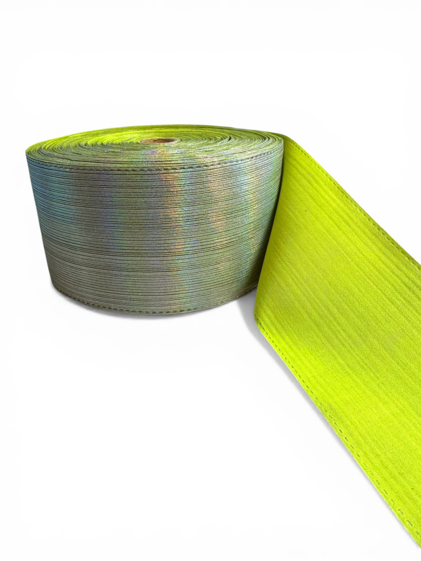 Sage Green  Metallic Fabric Ribbon