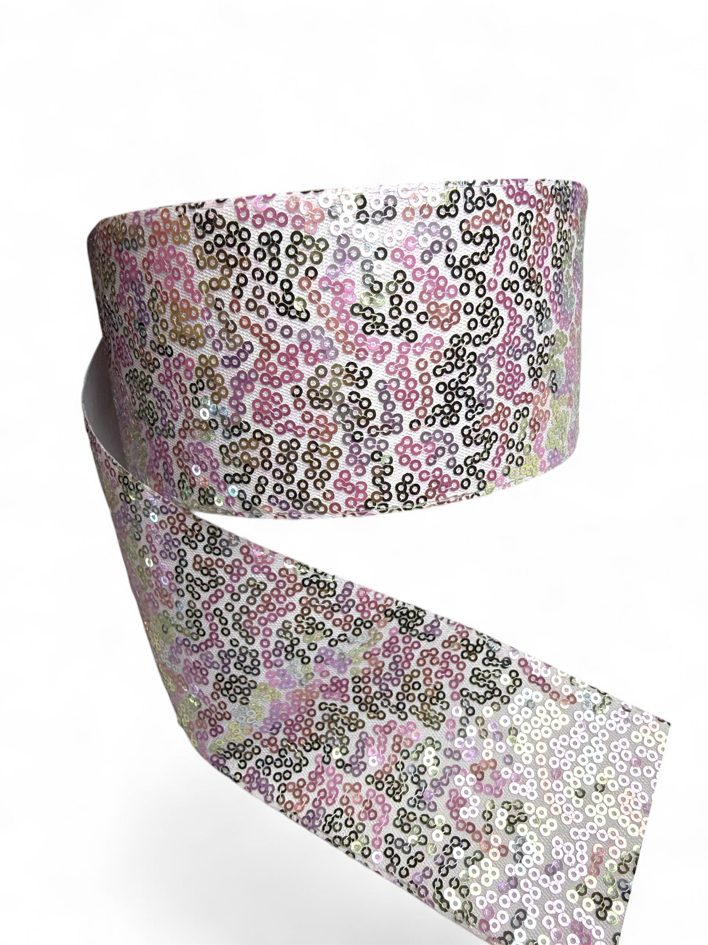 Lilac Mix Sequin Ribbon  7.5 cm 1 Yard Lilac Mix
