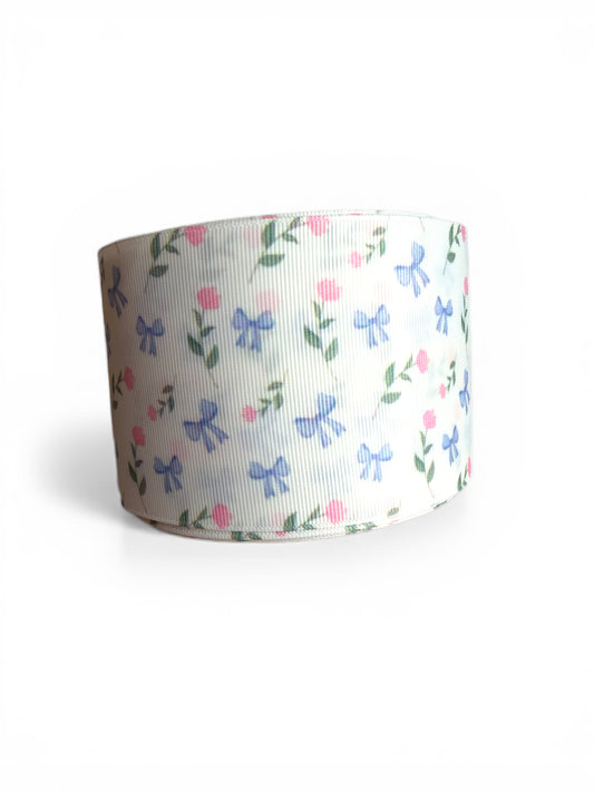 3 yards -7.5cm (3inch) Blue Coquette  Ribbon